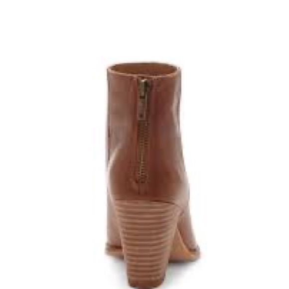 Lucky Brand Adalan Back Zip Dark Chocolate Brown Pointy Toe Block Heel Bootie - Picture 5 of 11